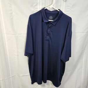 Unbranded Polo Shirt Mens XXXL Navy Blue Performance‎ Short Sleeve Stretch Golf